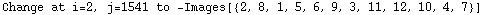 Change at i=2, j=1541 to  -Images[{2, 8, 1, 5, 6, 9, 3, 11, 12, 10, 4, 7}]