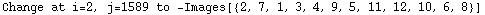Change at i=2, j=1589 to  -Images[{2, 7, 1, 3, 4, 9, 5, 11, 12, 10, 6, 8}]