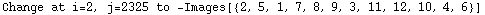 Change at i=2, j=2325 to  -Images[{2, 5, 1, 7, 8, 9, 3, 11, 12, 10, 4, 6}]