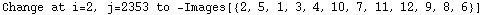 Change at i=2, j=2353 to  -Images[{2, 5, 1, 3, 4, 10, 7, 11, 12, 9, 8, 6}]