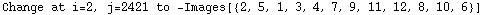 Change at i=2, j=2421 to  -Images[{2, 5, 1, 3, 4, 7, 9, 11, 12, 8, 10, 6}]