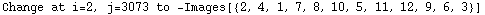 Change at i=2, j=3073 to  -Images[{2, 4, 1, 7, 8, 10, 5, 11, 12, 9, 6, 3}]