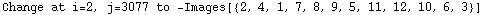 Change at i=2, j=3077 to  -Images[{2, 4, 1, 7, 8, 9, 5, 11, 12, 10, 6, 3}]