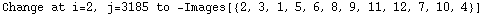Change at i=2, j=3185 to  -Images[{2, 3, 1, 5, 6, 8, 9, 11, 12, 7, 10, 4}]