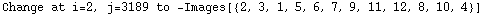 Change at i=2, j=3189 to  -Images[{2, 3, 1, 5, 6, 7, 9, 11, 12, 8, 10, 4}]