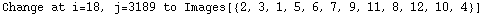 Change at i=18, j=3189 to Images[{2, 3, 1, 5, 6, 7, 9, 11, 8, 12, 10, 4}]