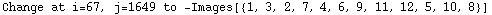 Change at i=67, j=1649 to  -Images[{1, 3, 2, 7, 4, 6, 9, 11, 12, 5, 10, 8}]
