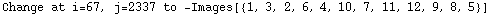 Change at i=67, j=2337 to  -Images[{1, 3, 2, 6, 4, 10, 7, 11, 12, 9, 8, 5}]