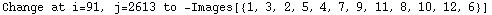 Change at i=91, j=2613 to  -Images[{1, 3, 2, 5, 4, 7, 9, 11, 8, 10, 12, 6}]