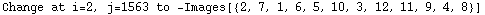 Change at i=2, j=1563 to  -Images[{2, 7, 1, 6, 5, 10, 3, 12, 11, 9, 4, 8}]