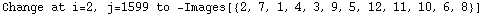 Change at i=2, j=1599 to  -Images[{2, 7, 1, 4, 3, 9, 5, 12, 11, 10, 6, 8}]