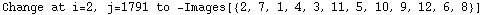 Change at i=2, j=1791 to  -Images[{2, 7, 1, 4, 3, 11, 5, 10, 9, 12, 6, 8}]