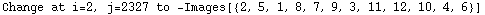 Change at i=2, j=2327 to  -Images[{2, 5, 1, 8, 7, 9, 3, 11, 12, 10, 4, 6}]