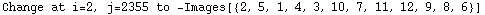 Change at i=2, j=2355 to  -Images[{2, 5, 1, 4, 3, 10, 7, 11, 12, 9, 8, 6}]