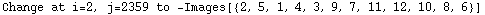 Change at i=2, j=2359 to  -Images[{2, 5, 1, 4, 3, 9, 7, 11, 12, 10, 8, 6}]