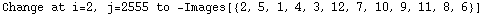 Change at i=2, j=2555 to  -Images[{2, 5, 1, 4, 3, 12, 7, 10, 9, 11, 8, 6}]