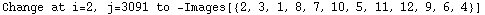 Change at i=2, j=3091 to  -Images[{2, 3, 1, 8, 7, 10, 5, 11, 12, 9, 6, 4}]