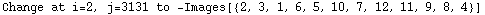 Change at i=2, j=3131 to  -Images[{2, 3, 1, 6, 5, 10, 7, 12, 11, 9, 8, 4}]