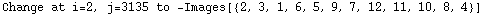 Change at i=2, j=3135 to  -Images[{2, 3, 1, 6, 5, 9, 7, 12, 11, 10, 8, 4}]
