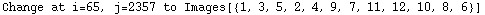 Change at i=65, j=2357 to Images[{1, 3, 5, 2, 4, 9, 7, 11, 12, 10, 8, 6}]