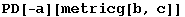 PD[-a][metricg[b, c]]