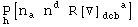 Underscript[P, h][n_a^  n_ ^d R[▽] _dcb ^(   a)]