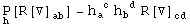 Underscript[P, h][R[▽] _ab^  ] - h_a ^( c) h_b ^( d) R[▽] _cd^  