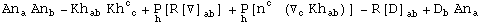 An_a^  An_b^ - Kh_ab^   Kh_ ( c)^c + Underscript[P, h][R[▽] _ab^  ] + Underscript[P, h][n_ ^c (▽_c^ Kh_ab^  )] - R[D] _ab^   + D_b^ An_a^ 
