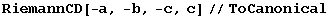 RiemannCD[-a, -b, -c, c]//ToCanonical