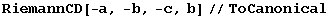 RiemannCD[-a, -b, -c, b]//ToCanonical