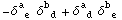 -δ_ ( e)^a  δ_ ( d)^b + δ_ ( d)^a  δ_ ( e)^b 